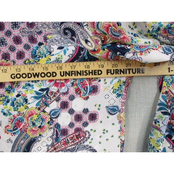 Chicos Paisley Floral Tank Top Blouse Sleeveless Printed Stretch Size 1 - Picture 3 of 16